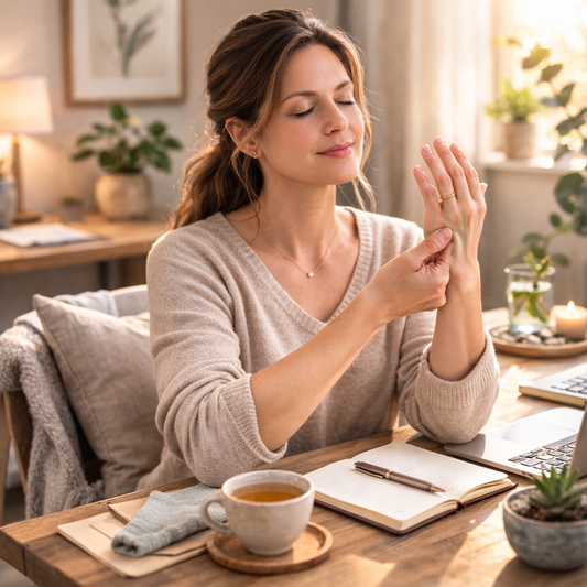 Using pressure points for natural stress management and relief