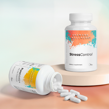 Conquer stress & restore gut health with our natural bundle. StressControl + PureBiotic+ support the brain-gut axis for balance, focus & vitality.