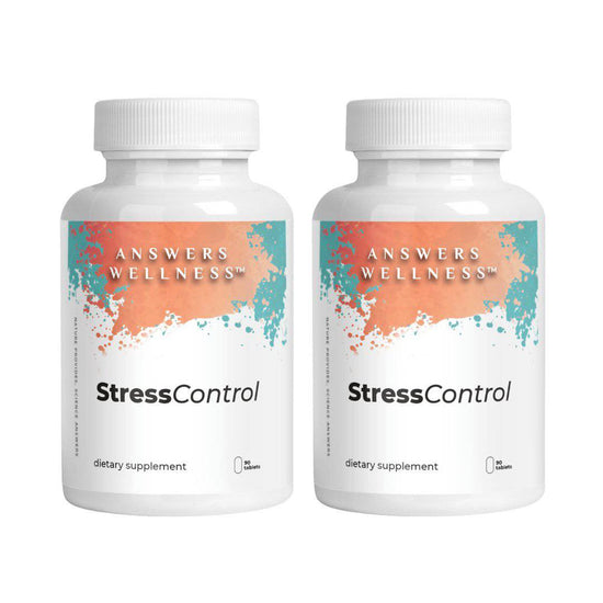 StressControl by Answers Wellness: Natural stress relief supplement, lower cortisol to reduce stress. Certified GMP and COA.